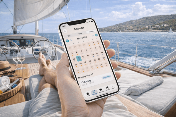 Managing yacht bookings with Kai on a sailboat